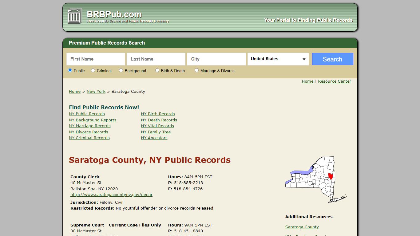 Saratoga County Public Records | Search New York Government Databases