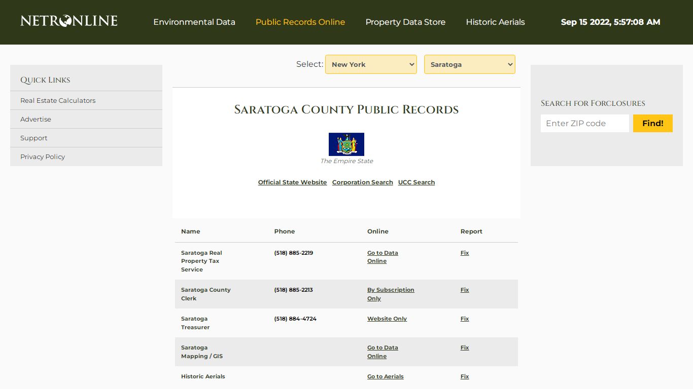Saratoga County Public Records - NETROnline.com